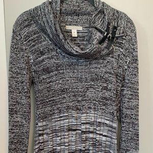 Dana Buchman sweater dress, size M, black/white